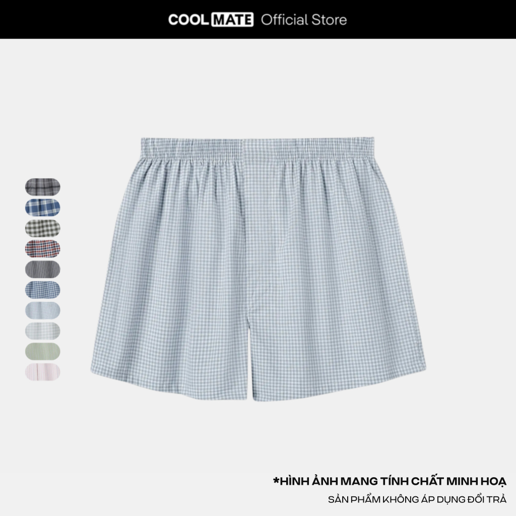 Quần đùi mặc nhà nam kẻ sọc mềm mại thoáng mát MÀU NGẪU NHIÊN Coolmate  [ Không đổi trả ]