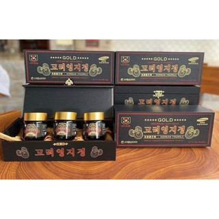 Cao Linh Chi Hộp Gỗ Đen 3 lọ Cao Cấp Hàn Quốc