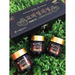 Cao Linh Chi Hộp Gỗ Đen 3 lọ Cao Cấp Hàn Quốc