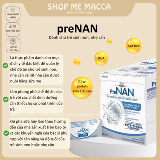 Nestle PreNAN,Nan HMF sữa mẹ tăng cường cho trẻ sinh non và nhẹ cân, 1 g x 72 gói