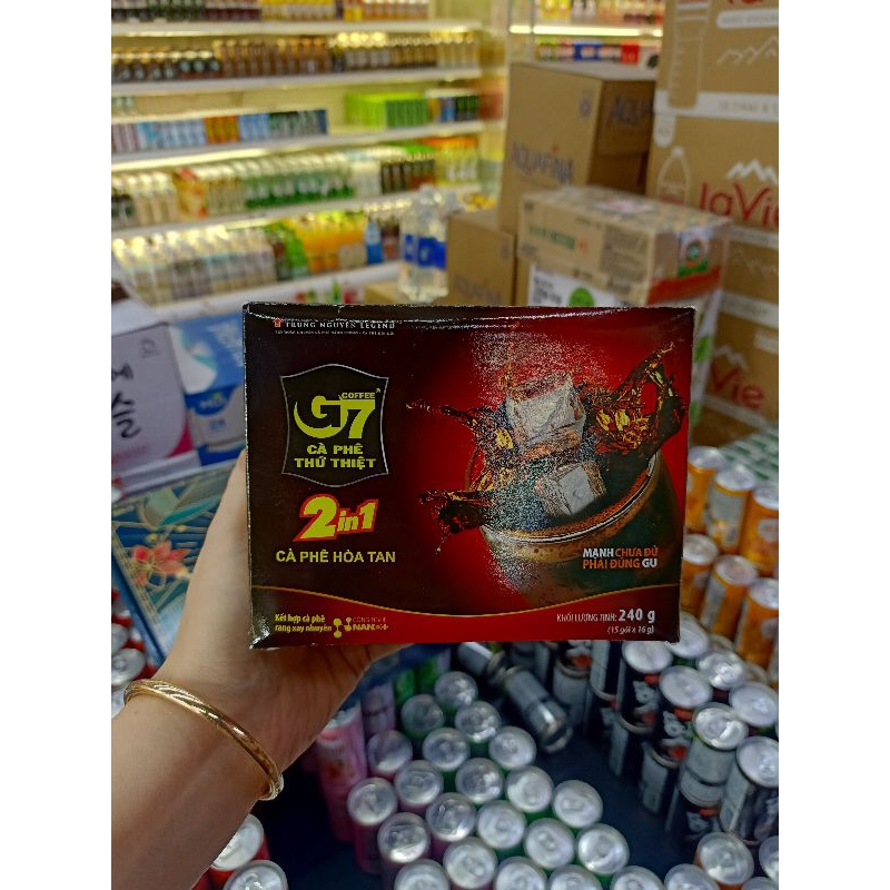 Cà phê đen có đường G7 2in1 trung nguyên 16g × 15goi