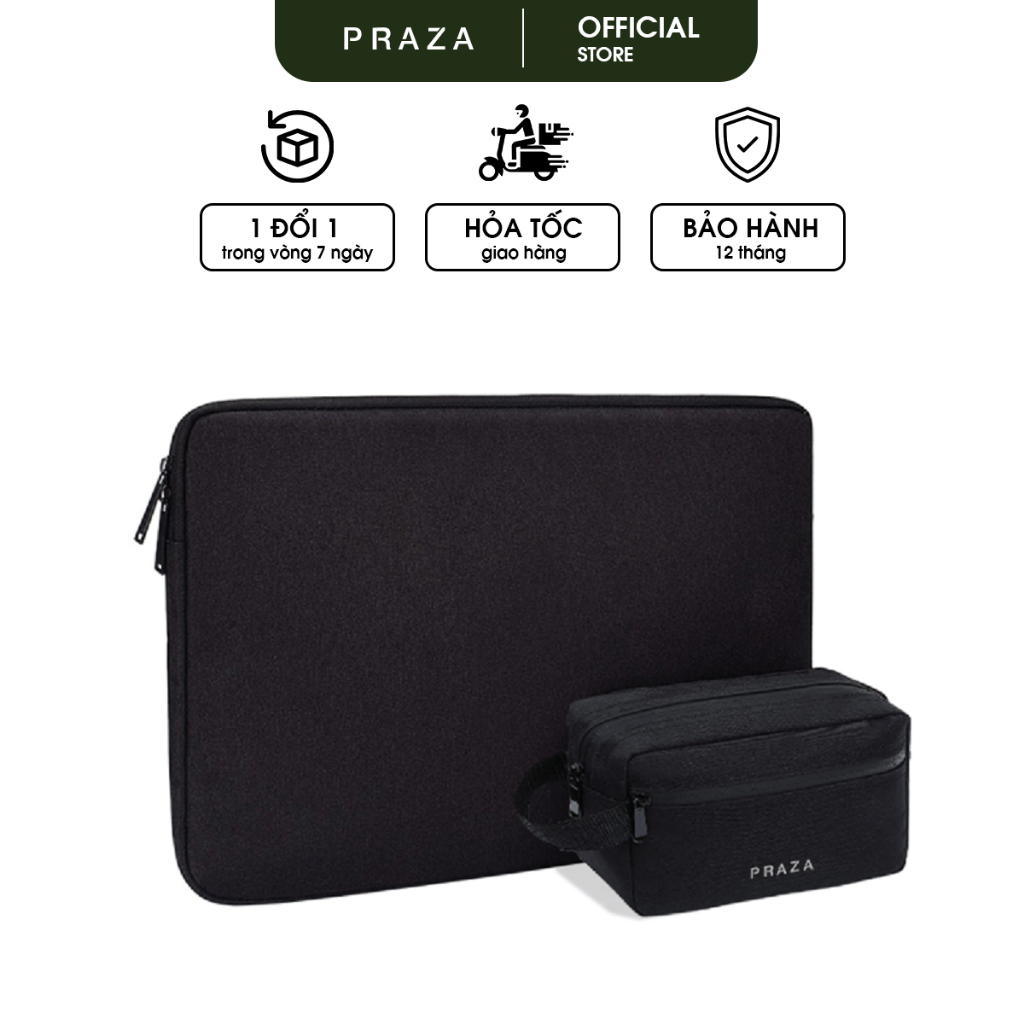 Combo Túi Chống Sốc Laptop & Túi Đựng Phụ Kiện Công Nghệ PRAZA - TX092V08