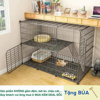   Combo  chuồng chó chuồng mèo bằng lưới sắt nhựa lắp ghép- kèm hướng dẫn và phụ kiện lắp ghép - H2 Store 