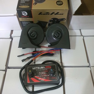 Combo Siêu phẩm Bộ Nhại 25 bài Mitsuba và đôi còi sên Senka chống nước. Điện áp 12V-24V