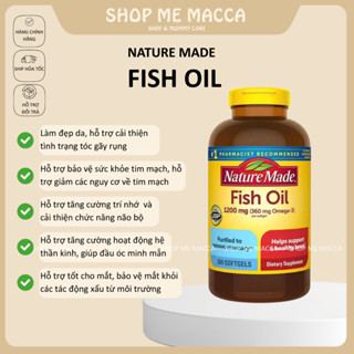 [ 300 viên ] Viên uống Dầu cá Omega 3 Nature Made Fish oil 1200mg Nội Địa Mỹ