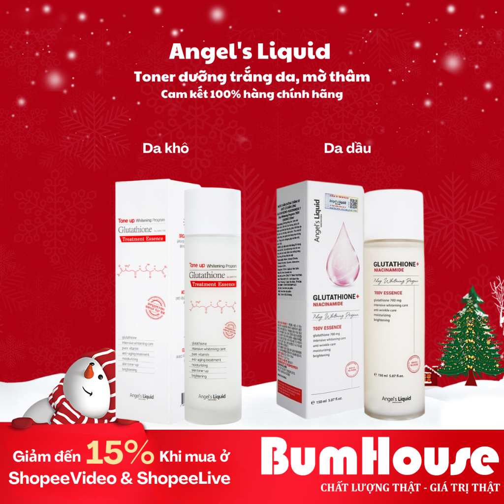 Nước Thần Dưỡng Trắng Angel's Liquid Glutathione + Niacinamide/Glutathione700 7day Whitening Program