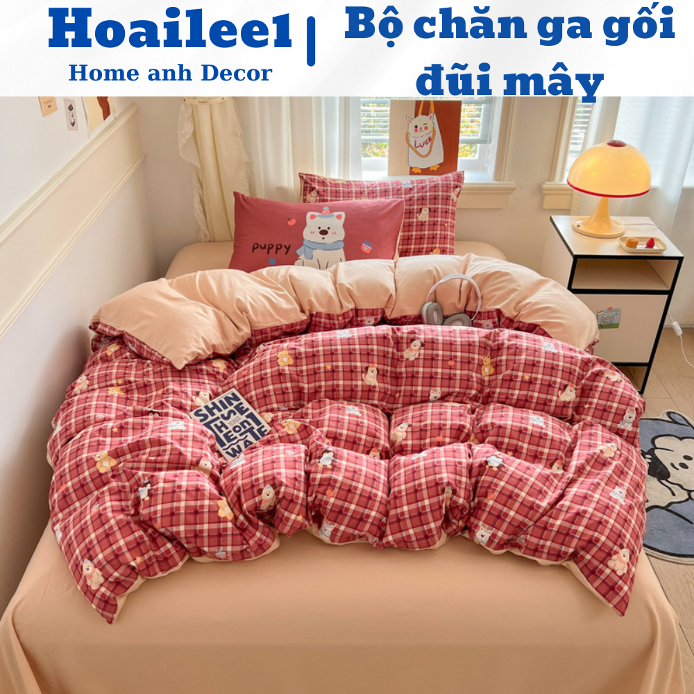 Bộ 4 Món Chăn Ga Gối Cotton đũi Drap Giường Cho Bé Mẫu Hoạt Hình Hàng Cao Cấp Nhiều Mẫu Lựa Chọn Dra