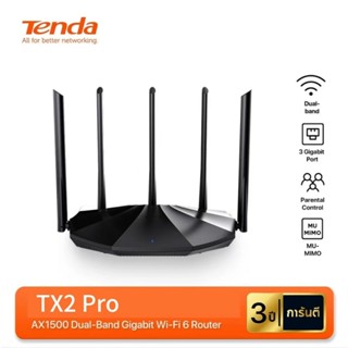 Bộ Phát WiFi Tenda TX2 Pro Chuẩn WiFi 6 AX1500Mbps hỗ trợ EasyMesh - Hàng Chính Hãng