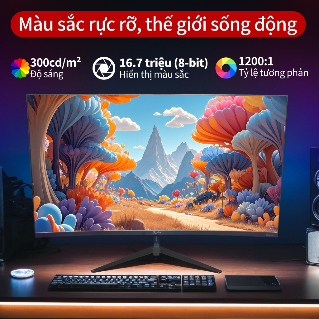 Spin Màn Hình Gaming 2K 32 Inch Đa Năng Tầm nhìn mượt 165Hz Phản hồi 2ms GTG Dải màu rộng phủ đầy đủ | BigBuy360 - bigbuy360.vn