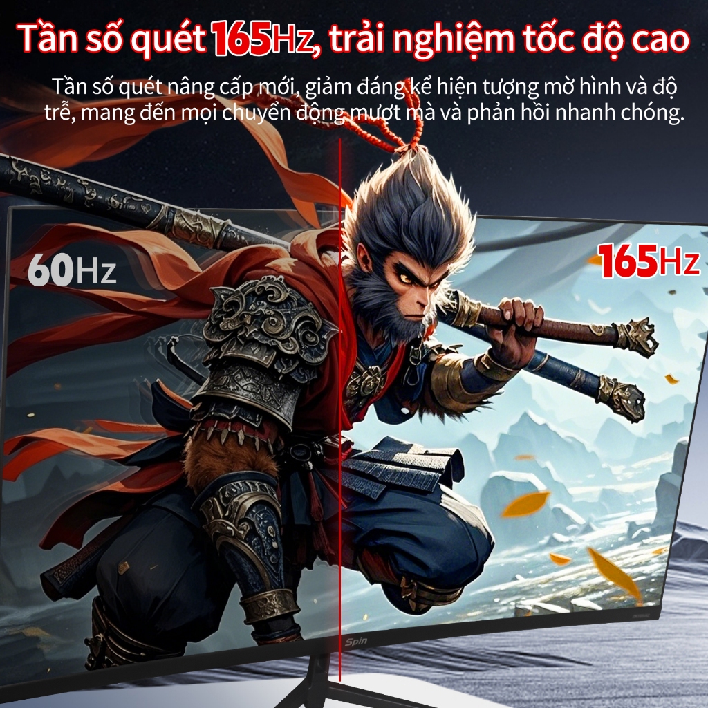Spin Màn Hình Gaming 2K 32 Inch Đa Năng Tầm nhìn mượt 165Hz Phản hồi 2ms GTG Dải màu rộng phủ đầy đủ | BigBuy360 - bigbuy360.vn