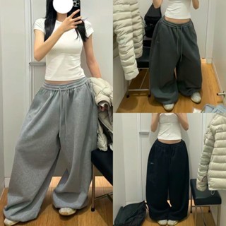 (sẵn đen , ghi đậm) Quần nỉ ống rộng màu trơn ghi đen mùa thu đông phong cách hiphop QN001 - Tiktik