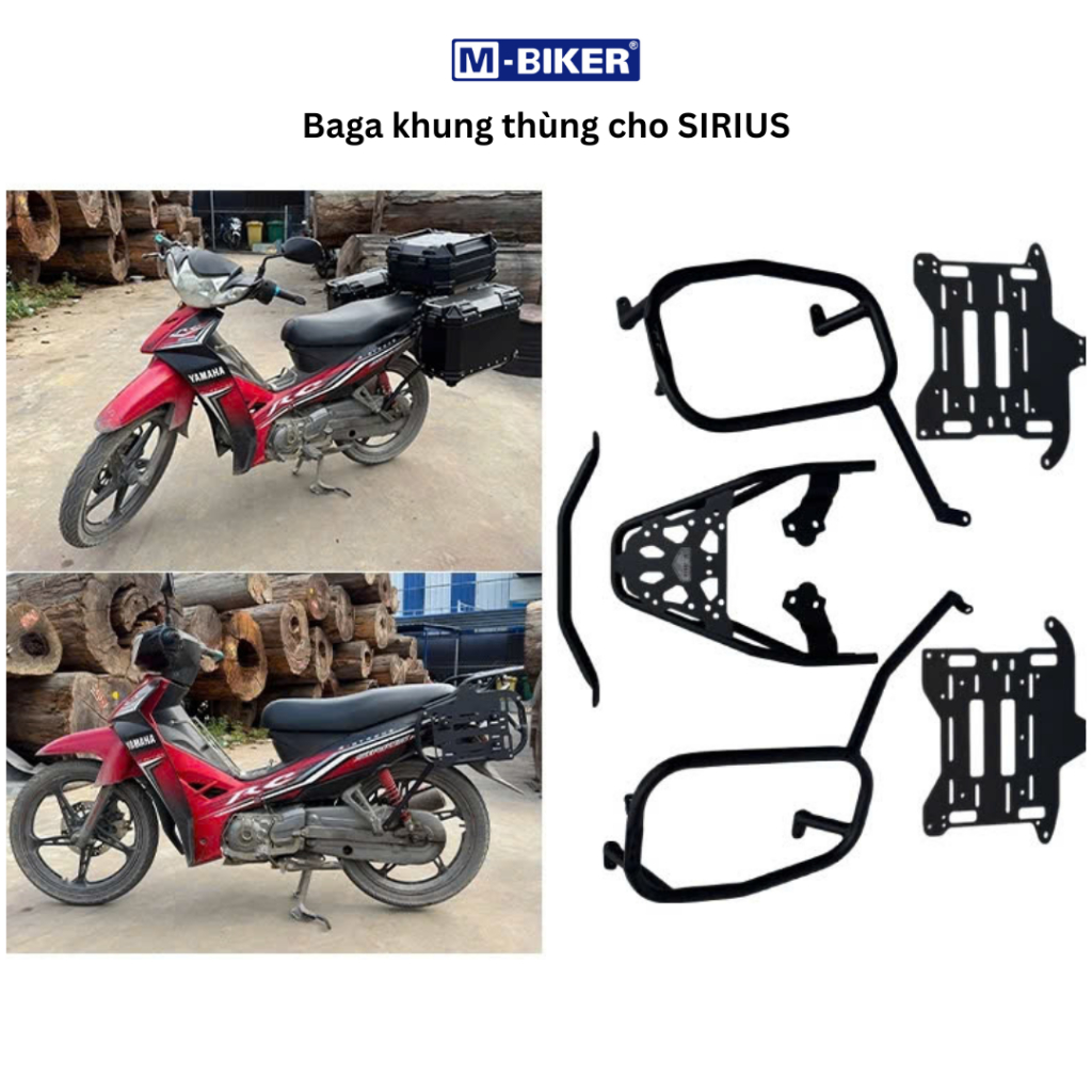 Baga Sirius RC, Baga sau gắn thùng Sirius, Khung treo thùng hông dành cho Yamaha Sirius RC