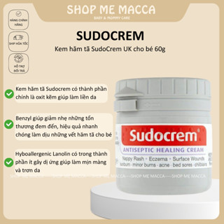 Kem hăm tã SudoCrem UK cho bé 60g kem hăm cho bé sơ sinh hiệu quả 