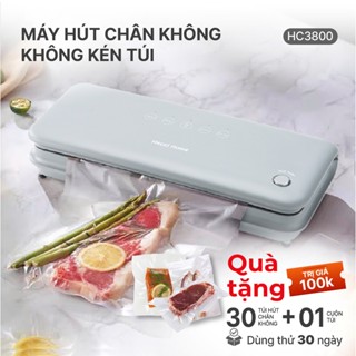 [KHÔNG KÉN TÚI] Máy Hút Chân Không Thực Phẩm Hecci HC3800 - Tích Hợp 2 Động Cơ Mạnh Mẽ (Mẫu Mới)