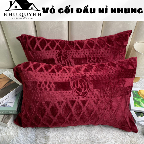 Vỏ gối nằm nỉ nhung mịn  áo gối nằm người lớn mềm mại ấm áp cho mùa đông đủ màu lựa chọn COCO kích t