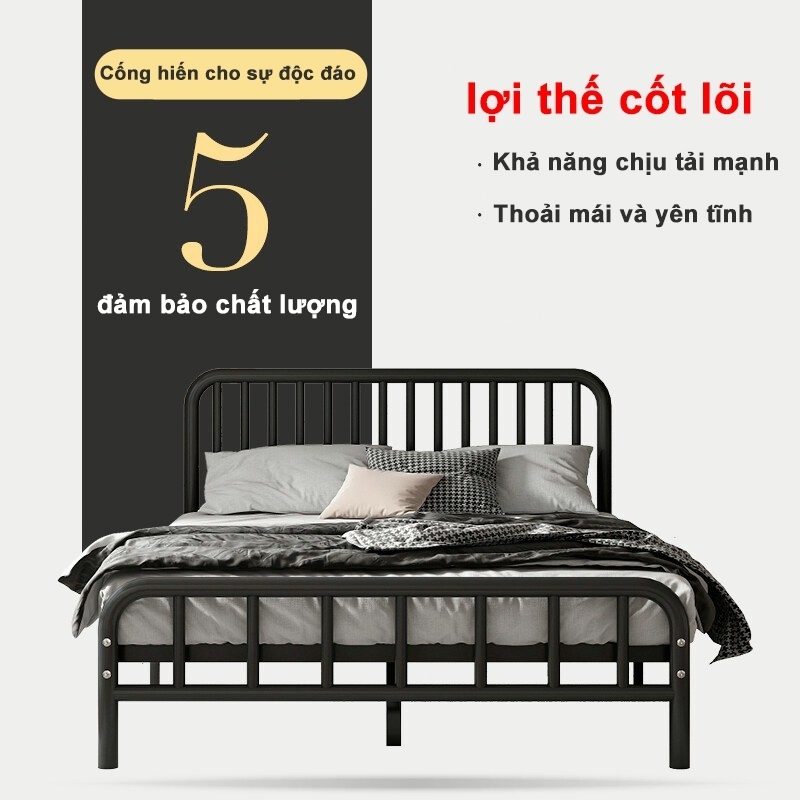 MY Giường sắt lắp ráp mỹ nghệ nhiều kích thước từ 1m đến 1m8 mẫu Có thể chịu tải 500kg | BigBuy360 - bigbuy360.vn