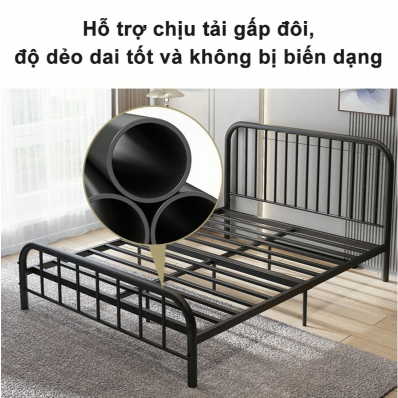 MY Giường sắt lắp ráp mỹ nghệ nhiều kích thước từ 1m đến 1m8 mẫu Có thể chịu tải 500kg | BigBuy360 - bigbuy360.vn