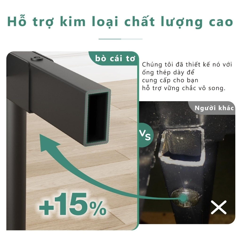 MY Giường sắt lắp ráp mỹ nghệ nhiều kích thước từ 1m đến 1m8 mẫu Có thể chịu tải 500kg | BigBuy360 - bigbuy360.vn