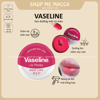  Son Dưỡng Môi Cao Cấp Vaseline Therapy Petroleum Jelly Rosy Lips 20g hũ thiếc vaseline 