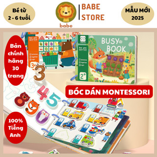 (Bản Chính Hãng 2025) Học Liệu Bóc Dán Montessori 30 Trang 17 Chủ Đề Cho Bé Giáo Dục Sớm Thông Minh