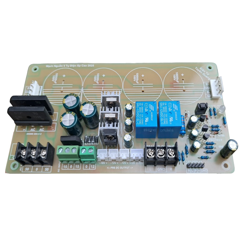 Mạch Nguồn 4 Tụ Phíp FR4 Điện Áp Cao