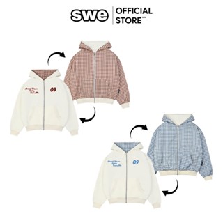 Áo Hoodie 2 Mặt Unisex Local Brand SWE X2 REVERSIBLE ZIP HOODIE - Xanh/Đỏ