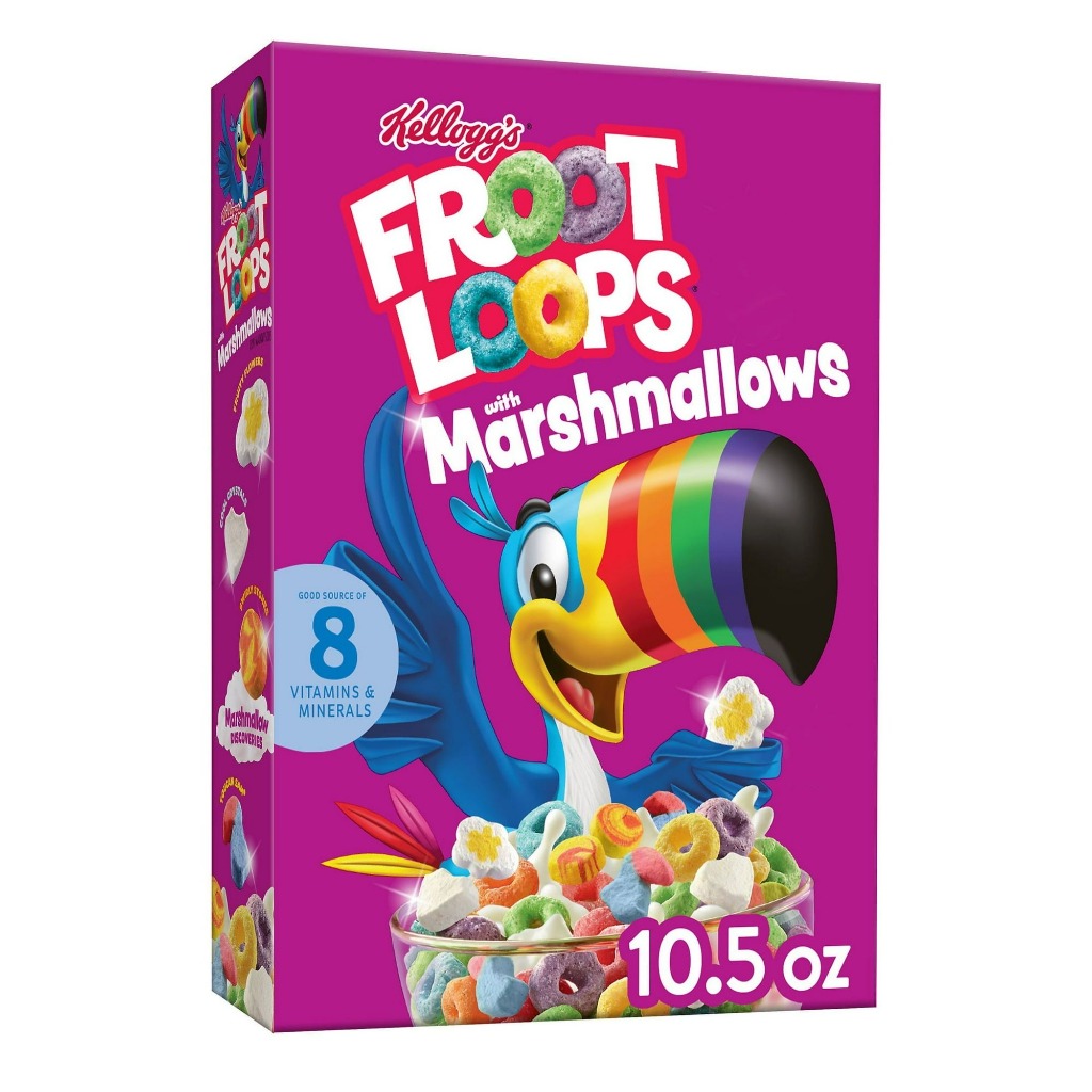 Ngũ Cốc (Cereal) Kellogg's Froot Loops With Marshmallows Fruit Flavored With Vitamin C 297Gr