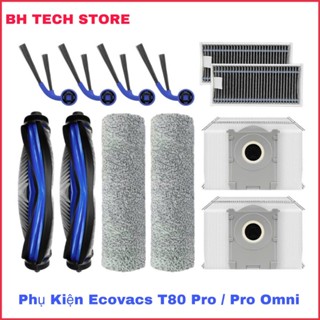 Bộ phụ kiện Ecovacs T80 Pro / T80 Pro Omni . Gồm : Chổi chính / Chổi cạnh / Lăn lau / Túi rác / Lọc bụi .