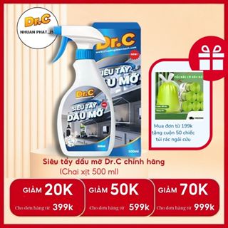 Siêu tẩy dầu mỡ Dr.C 500ml làm sạch lưới lọc máy hút mùi, mặt bếp, tường bếp, xoong nồi, ...