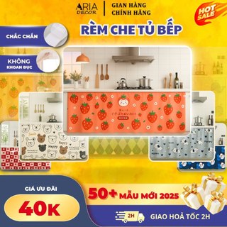  Rèm nhà bếp rèm dán 1 LỚP tủ bếp rèm dán kệ tủ trang trí chống bụi nhiều họa tiết kích thước 