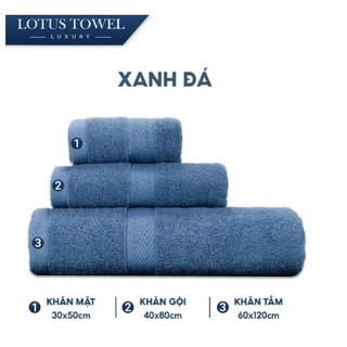 Khăn Tắm, Khăn Mặt, Khăn Gội LotusTowel 100% Cotton, Mềm Mịn Thấm Hút, Không Phai Màu - Aikomi