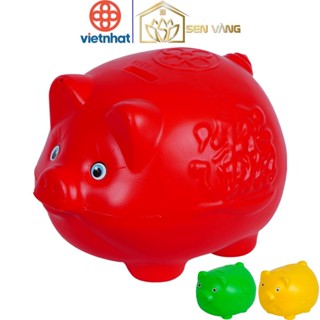  Ống heo tiết kiệm tiền nhựa VIỆT NHẬT - Nhiều size bé trung đại decor trang trí - 2980 1 2 