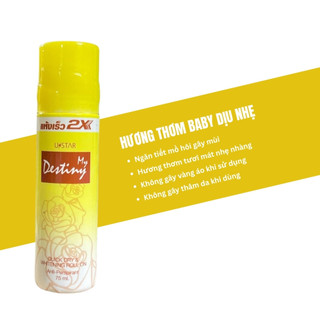 Lăn khử mùi 2X Thái Lan 75ml hương thơm tươi mát ngăn mồ hôi gây mùi hiệu quả