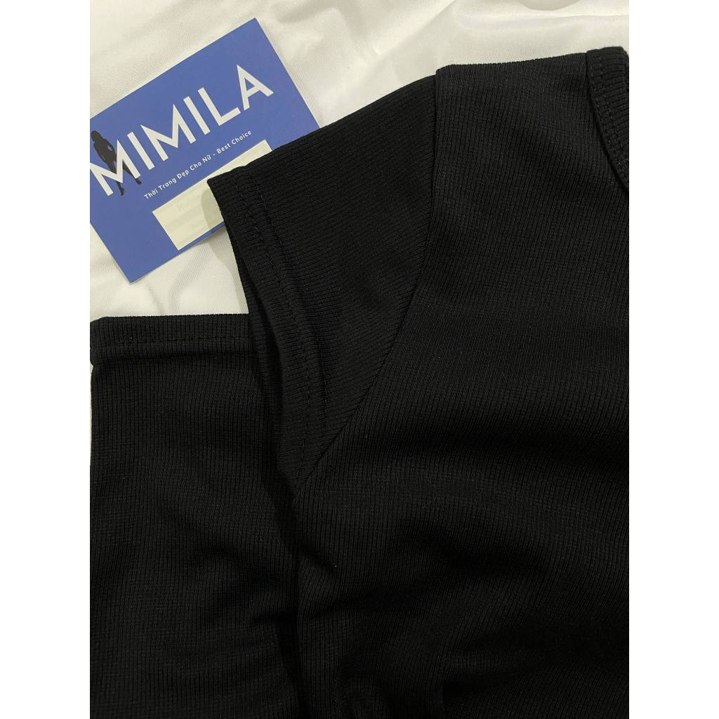 [CÓ SIZE] Váy Body Ngắn Liền Thân Cộc Tay MIMILA Đầm Ôm Dáng Nhún Eo Chất Thun Gân Chính Phẩm - MBD148 | BigBuy360 - bigbuy360.vn