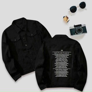 Áo khoác Jeans bò nam mẫu IN chữ trắng, vải Denim dày mềm mại chống tia UV AJ019