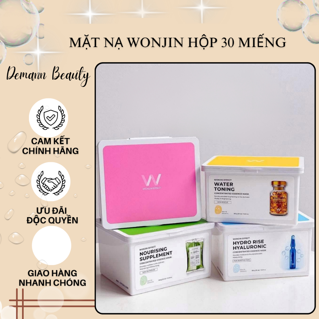 Mặt nạ Hộp Wonjin 30 miếng đủ màu