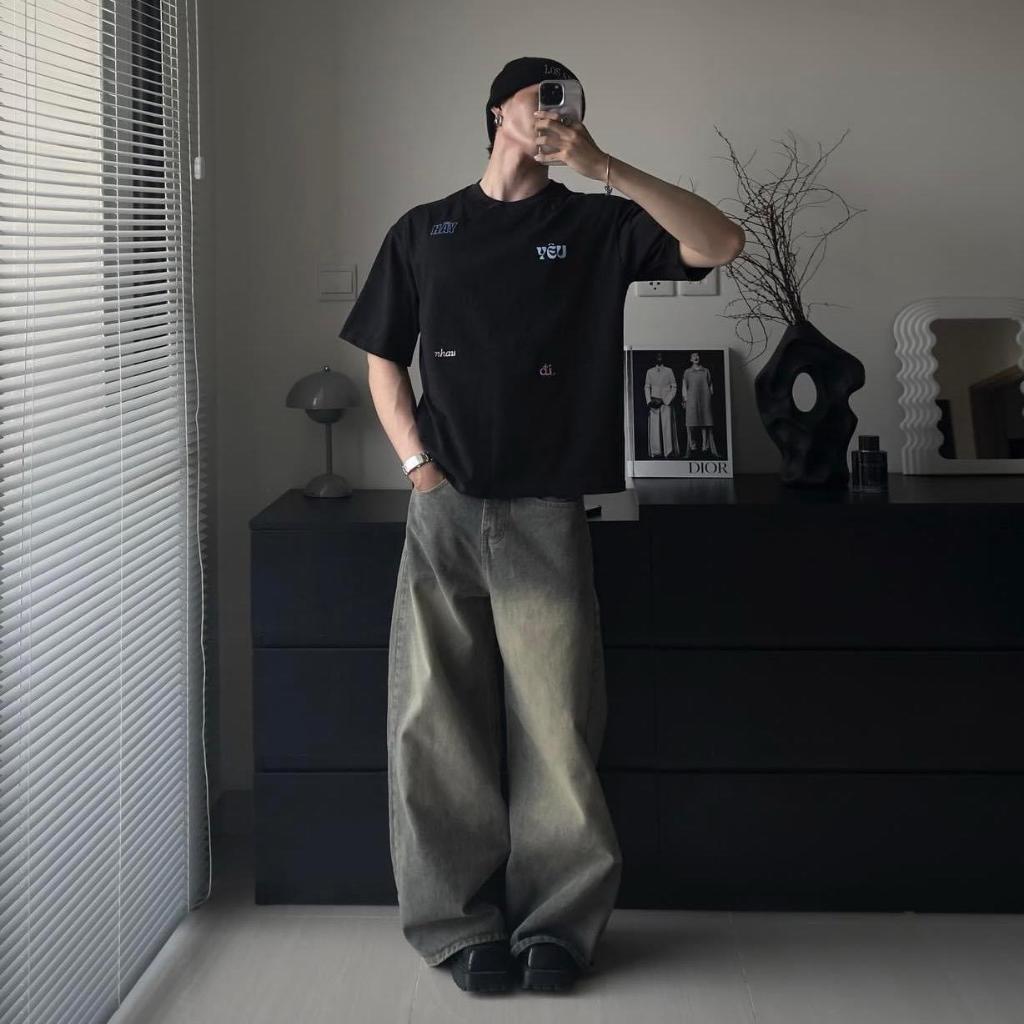 [HÀNG MỚI VỀ] ALL JEANS LOOSE PLEAT - Full màu quần form ống siêu rộng kèm dây Whose Studio | BigBuy360 - bigbuy360.vn