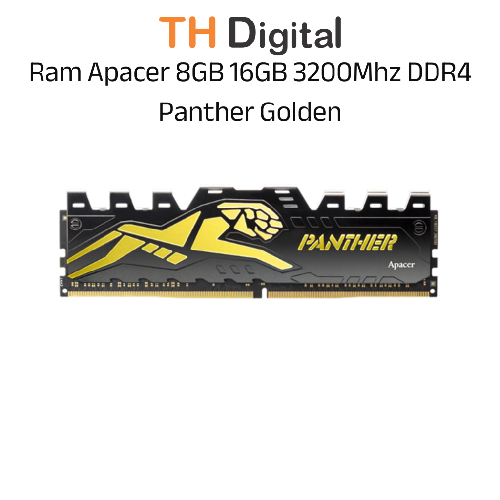 Ram Apacer 8GB 16GB 3200Mhz DDR4 Panther Golden AH4U08G32C28Y7GAA-1 AH4U16G32C28Y7GAA-1 Chính hãng