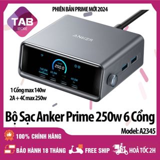Bộ Sạc Anker Prime 6 Cổng 250w GaNPrime A2345 - Bảo Hành 18 Tháng