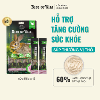 Súp Thưởng Cho Mèo Bite Of Wild Vị Thỏ Mới 60g Không Tinh Bột, Không Gelatin, Cho Mèo Mọi Lứa Tuổi