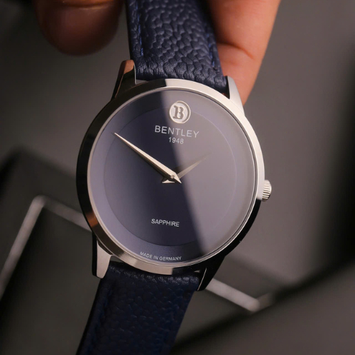 Đồng hồ nam chính hãng Bentley BL1808-10M dây da máy pin mặt kính sapphire size 39.5mm