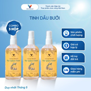 Combo 3 Tinh dầu bưởi xịt tóc Venus Senses Hair Lotion Pomelo VNS Group 100ml/chai
