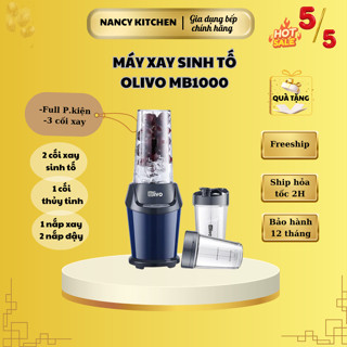 Máy Xay Sinh Tố OLIVO MB1000-3Cốc Xay-Xay Đá Bào-Sinh Tố-Smoothie-Đồ Ăn Dặm-Xay Đồ Khô-cs 1000w