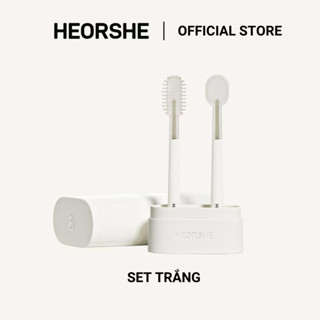 Bộ Bàn Chải HEORSHE Vệ Sinh Răng Miệng Cho Bé 0-18 Tháng Set 2 Bàn Chải Silicone cao cấp kèm hộp