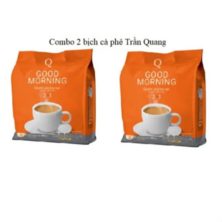Combo 2 bịch Cà Phê Sữa hòa tan Good Morning Trần Quang 480g ( bịch 24 gói * 20g ) instant Coffee mix 3 in1