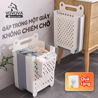 sọt đựng quần áo bẩn treo tường nhà tắm chất liệu nhựa pp&tpe chống ẩm gấp gọn tiện lợi giỏ nhựa