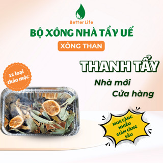Thảo mộc xông nhà tẩy uế cao cấp kèm than và phụ kiện, giúp thay đổi phong thủy, mang lại may mắn, bình an, tài lộc