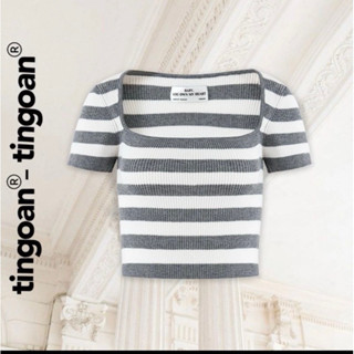 Áo len dệt kim cổ vuông Bora xám newtag Tingoan