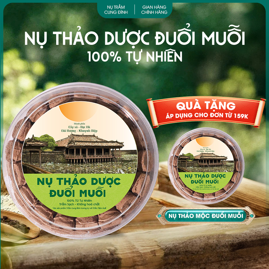 Nụ Thảo Mộc Đuổi Muỗi Tiệm Huế, Hương Thơm Thanh Mát, Dịu Nhẹ, Giúp Đuỗi Muỗi, Thanh Lọc Không Khí