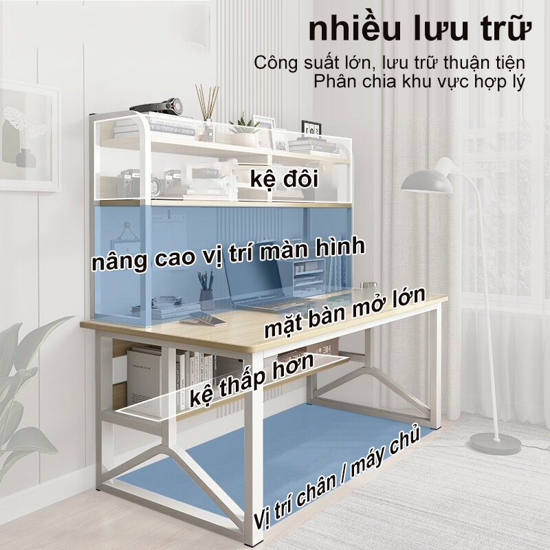 Bàn làm việc bàn học có giá sách Nội Thất thiết kế phong cách hiện đại  mặt gỗ MDF dễ lau chùi | BigBuy360 - bigbuy360.vn